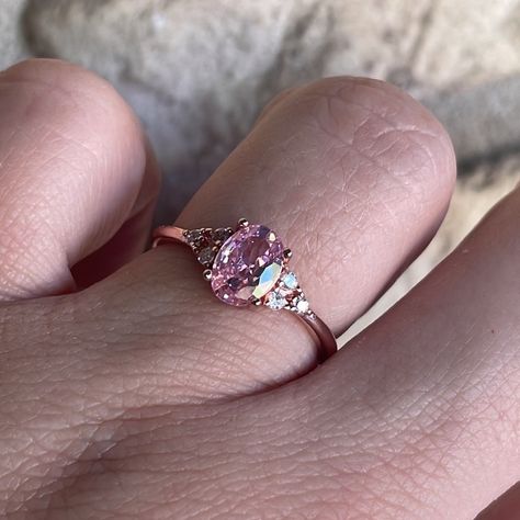 Natural Pink Sapphire / Zircon Ring 14k Rose Gold Engagement Wedding Band Ring Natural Pink Sapphire And Zircon Ring 14k Rose Gold Engagement Wedding Band Ring Promise Rings Anniversary Wedding Size 7 Sliver Rose Gold Plated But Amazing In Person Pictures Do No Justice Smoke Free Home If You Have Any Questions Let Me Know Opal And Sapphire Ring, Pink Wedding Rings, Pink Engagement Ring, Rings Anniversary, Pink Sapphire Ring Engagement, Pink Diamond Ring, Diamond Heart Ring, Pink Sapphire Ring, Silver Wedding Rings