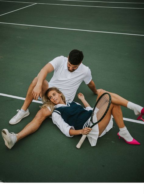 Urban Editorial Photography, Editorial Photography Couple, Tennis Couple, Urban Editorial, Unique Couples Photoshoot, Editorial Couple, Tennis Court Photoshoot, Unique Photoshoot, Tennis Photoshoot