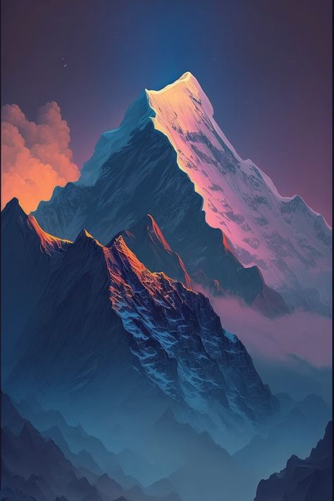 Mount Everest Tours: a minimalist landscape with a dark color wallpaper Wallpaper Flower, Wallpaper Tumblr, Landscape Photography Nature, Cool Wallpapers Art, Fantasy Art Landscapes, Phone Wallpaper Images, Minimalist Wallpaper, 판타지 아트, Pretty Wallpapers Backgrounds