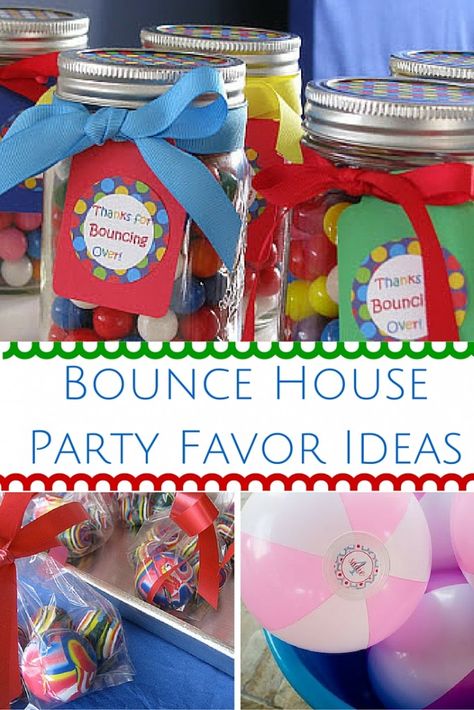 Bounce House Party Favor Ideas Easy Kids Birthday Party, Bounce House Party Favors, House Party Ideas, Ball Theme Birthday, Trampoline Birthday Party, Bounce House Birthday Party, Castle Birthday Party, Unique Birthday Party Ideas, Bounce House Birthday