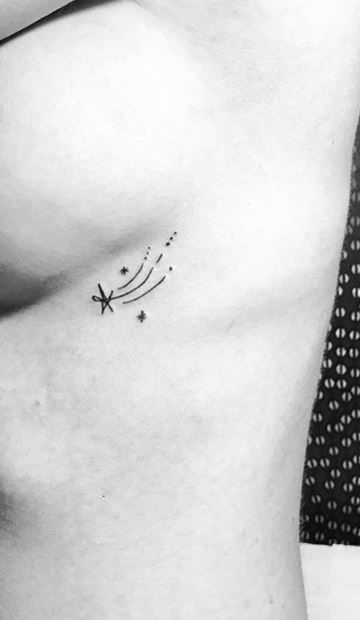 Push Pin Tattoo, Space And Stars Tattoo, Shooting Star Tattoo Designs, Star Cluster Tattoo, Star Tattoos Ideas, Shooting Star Tattoos, Messages From God, North Star Tattoos, Easy Tattoos