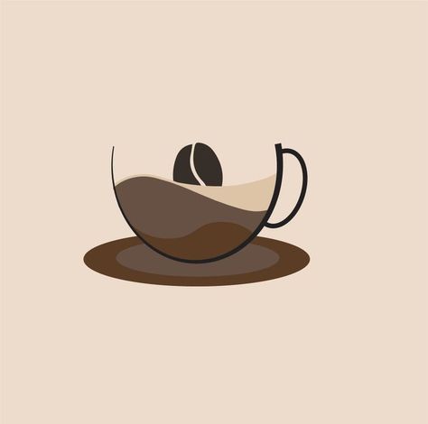 Cafe Logo Aesthetic, Coffee Logo Aesthetic, Coffee Bean Logo Design Ideas, Logo Kopi Coffee Shop, Coffe Logos Ideas, Coffee Logo Design Art, Coffee Icon Logo, Coffee Business Logo, Coffee Shop Design Logo