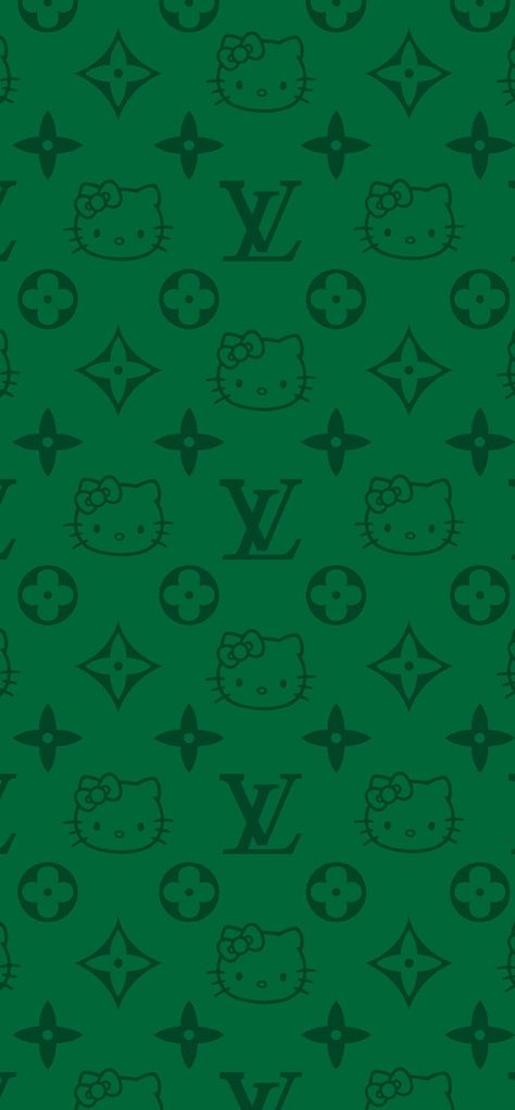 Green Hello Kitty Aesthetic, Dark Green Cute Wallpaper, Green Hello Kitty Wallpaper, Green Hello Kitty, 헬로키티 ��배경화면, St Patricks Day Wallpaper, Hello Kitty Wallpaper Hd, Iphone Wallpaper Hipster, Hello Kitty Aesthetic