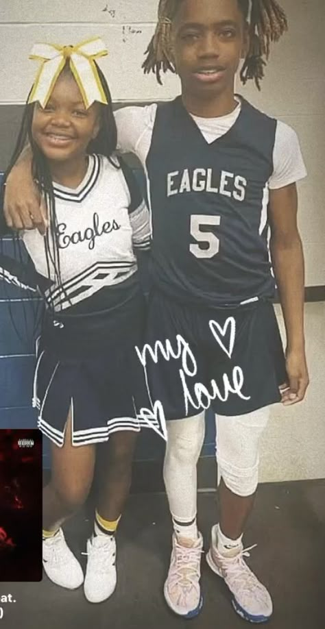 Cheer Couples, Black Cheerleaders, Me And My Man, Couple Goals Teenagers Pictures, Couple Fits, Relationship Pics, Cheer Outfits, Cute Couple Outfits, Couple Goals Teenagers