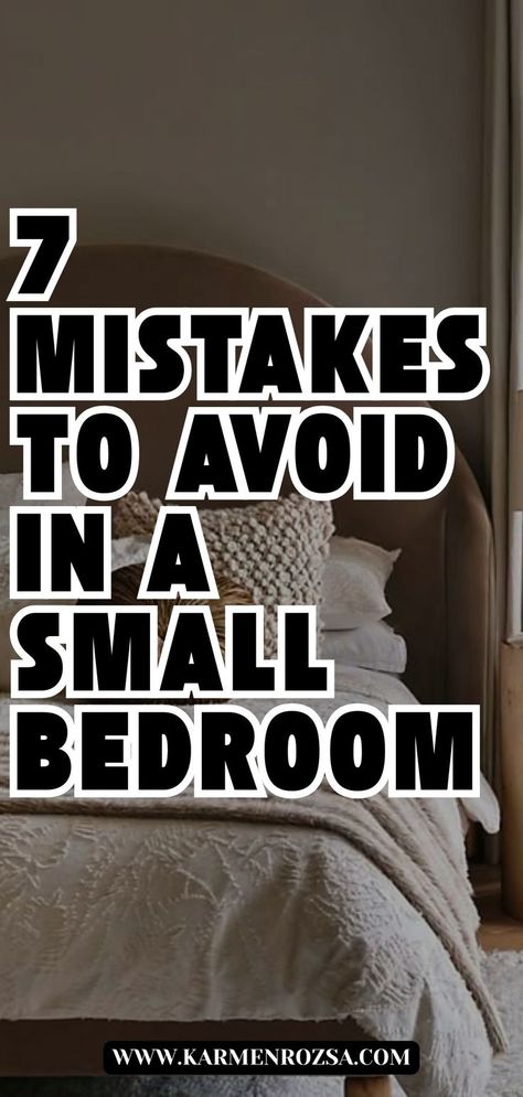 Discover the 7 mistakes to avoid in a small bedroom that can hinder your space's potential. From choosing oversized furniture to neglecting vertical storage, learn how to create a cozy and stylish retreat that reflects your personality while maximizing functionality. Small Bedroom Seating Ideas, Stylish Small Bedroom, Bedroom Checklist, Bedroom With Sitting Area, Interior Design Plan, Oversized Furniture, Hope You Are Well, Small Bedroom Designs, Vertical Storage