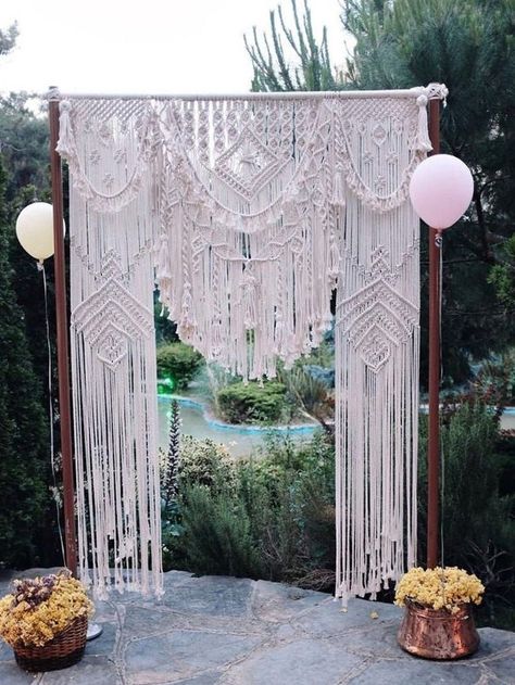 Handmade Macrame Large Curtain Bohemian Decoration Wall Arch | Etsy Australia Wedding Wall Hanging, Macrame Wedding Arch, Macrame Wedding Decor, Rideaux Boho, Wall Arch, Cortinas Boho, Macrame Wedding Backdrop, Boho Macrame Wall Hanging, Bohemian Decoration