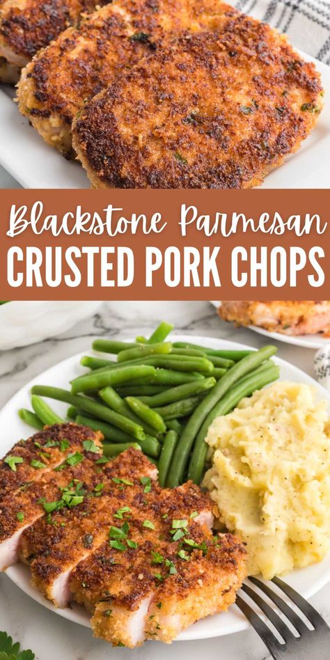 Pork Tenderloin Recipes Blackstone, Pork Chop Recipes On Blackstone, Supper On The Blackstone, Pork Chops On Flat Top Grill, Pork Chop Griddle Recipes, Clean Eating Blackstone Recipes, Griddle Pork Chop Recipes, Easy Blackstone Dinner Recipes, Pork Blackstone Recipes