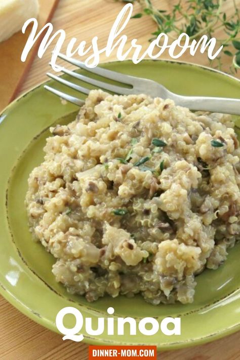 Cream Of Mushroom Quinoa, Creamy Mushroom Quinoa, Mushroom Quinoa, Parmesan Recipes, Gluten Free Sides Dishes, Low Carb Appetizers, Side Dishes Recipes, Gluten Free Recipes For Dinner, Gluten Free Dinner