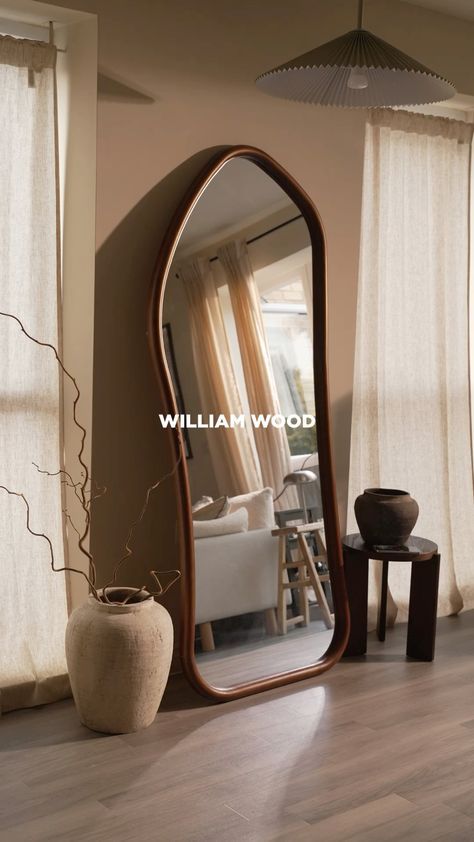 #BEAUTY, #RELATIONSHIPS #Fashion #Animals #Outfits #Winter Outfits #Animals Large Wooden Mirror, Amazing Interior Design, Rustic Comforter, Mirror Floor, Irregular Mirror, Paulownia Wood, Wooden Mirror, Length Mirror, Wood Mirror