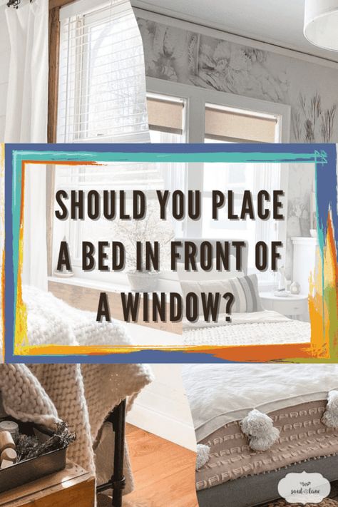 Is a Window Above a Bed a Good Idea? Bed In Front If Window, Bed Above Window, Day Bed In Front Of Window, Small Bedroom Large Window, Bed I Front Of Window, Window As Headboard Ideas, Bedroom Decor With Window Behind Bed, Bedroom Under Window Ideas, Bedroom Small Window Ideas