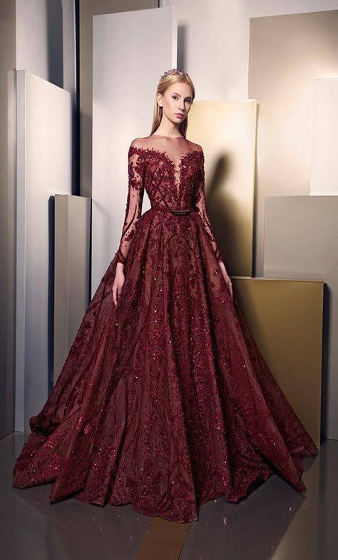 Ziad Nakad, فستان سهرة, Prom Dresses Long With Sleeves, Couture Gowns, Gorgeous Gowns, Couture Collection, Beautiful Gowns, Couture Dresses, Fancy Dresses