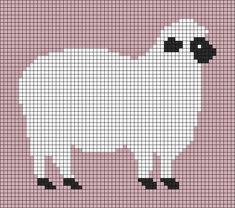 Sheep Grid Pattern, Sheep Alpha Pattern, Sheep Cross Stitch, Goat Skull, Crochet Sheep, Animal Blanket, Graph Crochet, Tapestry Crochet Patterns, Crochet Tapestry