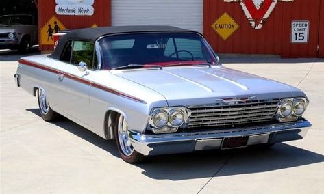 1962 Chevrolet Impala For Sale Middle Village, New York Master Truck, Chevrolet Impala 1959, 1962 Chevy Impala, Chevrolet Impala Convertible, Exterior Paint Schemes, Impala Convertible, Impala For Sale, New York Red, Panel Truck