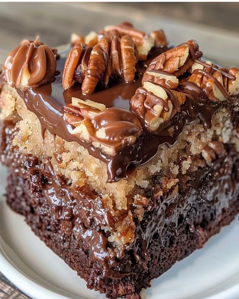 Recipes Tower, German Chocolate Poke Cake, Optimal Recipes, German Chocolate Cake Recipe, German Chocolate Cake Mix, Chocolate Poke Cake, Yummy Deserts, Prairie Schooler, Poke Cake Recipes