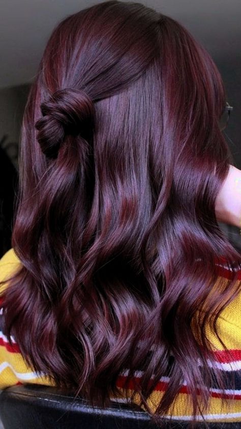 Stunning Cherry Red Hair Color Ideas You’ll Love Cherry Red Hair Color, Dark Plum Hair, Pelo Color Borgoña, Deep Red Hair Color, Red Purple Hair, Pelo Color Vino, Burgandy Hair, Black Cherry Hair, Red Violet Hair