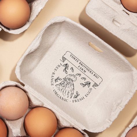 Return Address Stamp, Egg Carton, Fresh Eggs, A Chicken, Food Labels, Seasonal Gifts, Family Farm, Rubber Stamp, Gifts For Mum