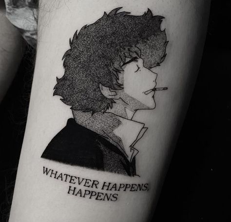 Spike Tattoo, Cowboy Bebop Tattoo, On Tattoo, Nerd Tattoo, Z Tattoo, Type Of Content, Movie Tattoos, Manga Tattoo, Epic Tattoo