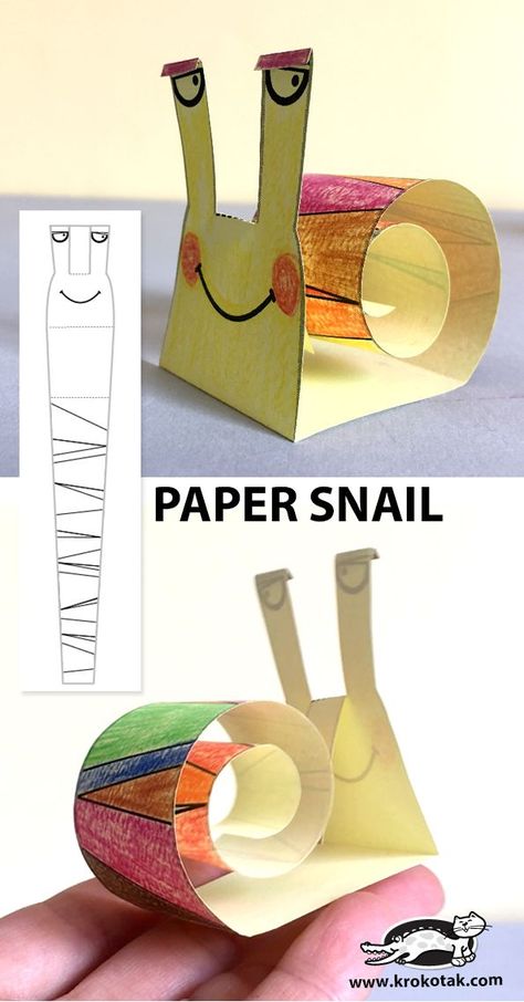 children activities, more than 2000 coloring pages Snail Craft, Christmas Activities For Kids, Kraf Diy, Kindergarten Art, Camping Crafts, Construction Paper, Childrens Crafts, Preschool Art, Gentleman Style