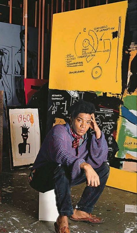 Basquiat Outfit, Basquiat Aesthetic, Jean Basquiat, Michel Basquiat Art, Michael Basquiat, Jm Basquiat, Jean Michel Basquiat Art, Basquiat Paintings, Technology Architecture