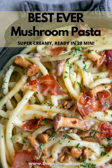 Chanterelle Mushroom Pasta, Chantelle Mushrooms Recipes, Chanterelle Pasta, Chantrell Mushrooms Recipes, Chanterelle Mushroom Recipes, Chanterelle Recipes, Chicken Mushroom Pasta, Prosciutto Pasta, Wild Mushroom Recipes