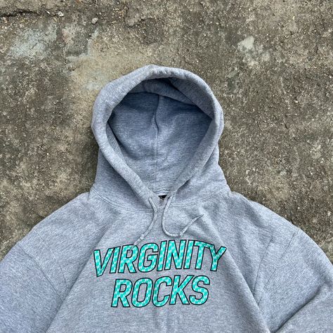 Virginity Rocks Vintage hoodie perfect condition 10/10 no stain no wear size:- M price:- 700₹ + shipping Virginity Rocks, Vintage Hoodie, Vintage Hoodies, Stain, Conditioner, 10 Things, How To Wear