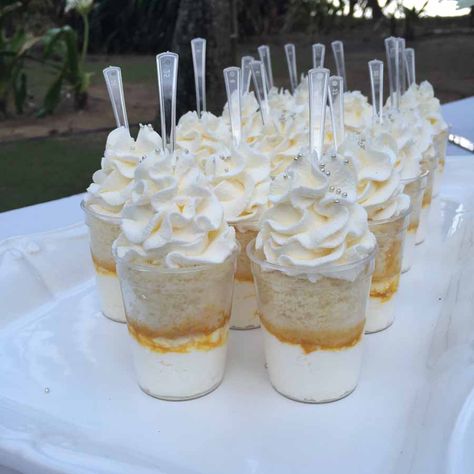 How To Make Cake Shooters, Tres Leches Cake Shooters, Charro Dessert Table, Dessert Shooters Wedding, First Birthday Treats, Desert Shooters, Winter Theme Birthday Party, Winter Theme Birthday, Shooters Recipes