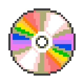 Pixel Digital Art, Kidcore Pixel Art, Disco Ball Pixel Art, 8bit Art Pixel, Circle Pixel Art, App Icon Kawaii, 8 Bit Icons, Cd Drawing, 8 Bit Pixel Art