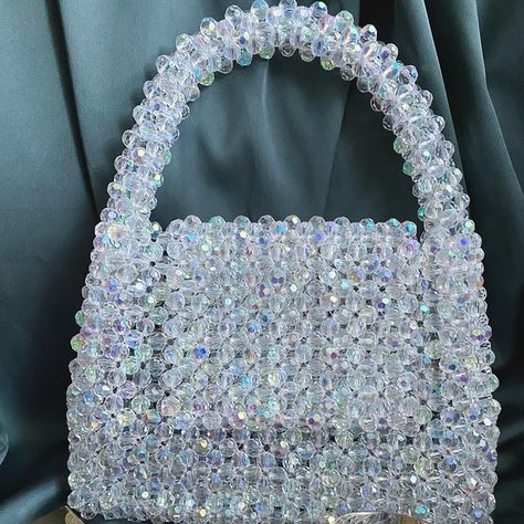 100% Handmade Beaded Glass Crystal Bag | Vintage Crystal Mini Bag | Bride Crystal | Color: White Crystal Bags Handbags, Cristal Bag, Diy Resin Gifts, Mini Jodie Bag, Resin Gifts, Place Quotes, Crystal Purse, Hand Beaded Bag, Occasion Outfit