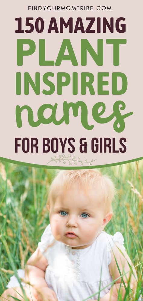 You want to choose a unique and earthy name for your little one? Then, check out this amazing collection of plant inspired names. #cutenames #babynameinspiration #babynamesplants Plant Names For Boys, Plant Baby Names, Earthy Names, Feminine Names, Name Drawings, Names For Boys, French Names, Unusual Names, Greek Names