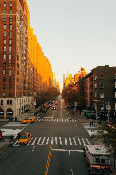 concrete road beside building during golden hour 2k Wallpaper, Golden City, Forest Photos, Free City, New York Aesthetic, Travel Photography Inspiration, City Pictures, City Wallpaper, City Photography