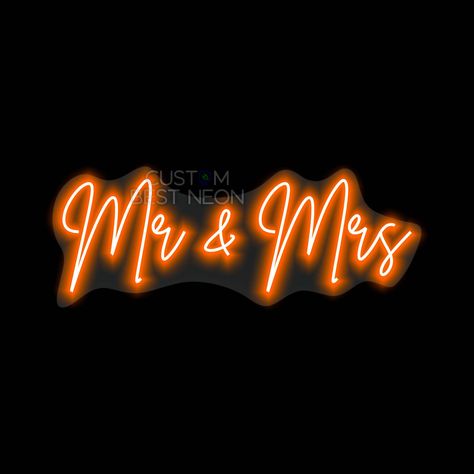 Unique Mr & Mrs Custom Wedding Neon Sign - Handmade Lighted Decor - Unique and Charming Decoration for Newlyweds by CustomBestNeon on Etsy Mr And Mrs Sign, Wedding Neon Sign, Neon Design, Mr And Mrs Wedding, Neon Wedding, Outdoor Weddings, Sign Wall, Custom Neon Signs, Led Neon Signs