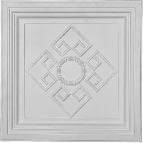 Architectural Products by Outwater L.L.C. Floral Polyurethane 5 7/8"H x 96"W x 2 1/2"D Crown | Wayfair Square Ceiling Design, Millwork Ceiling, Classical Ceiling Design, Ceiling Pattern, Pop Design For Roof, Historical Patterns, Fall Ceiling, Autocad Tutorial, Pop Ceiling