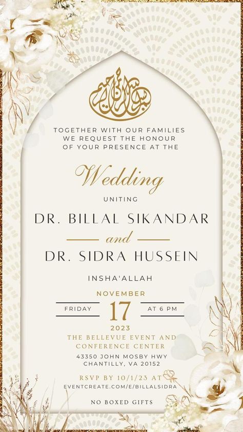 Salaam family, we’re excited to share the invitations for Billal and Sidra’s upcoming wedding and festivities. Please RSVP at your earliest convenience (preferably before Muharram starts). Thanks! Wedding Card Format, Card Format, Wedding Card, Wedding Cards, Wedding Invitation, Ballet Flats, To Share, Wedding Invitations, Gift Box