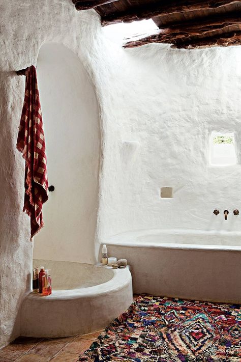 Ibiza Bohemia, Balearic Island, Earthship Home, Mud House, Concrete Bathroom, Cob House, Earth Homes, Natural Building, Earthship