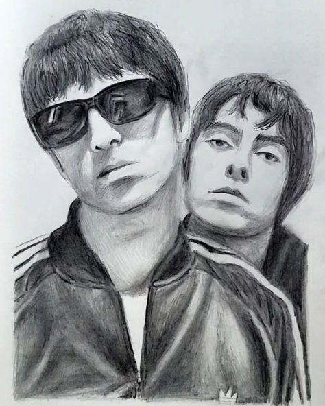 A drawing of Oasis • • • • • • #oasis #oasismusic #oasisband #oasisart #liamgallagher #noelgallagher #nghfb #britpop #definitelymaybe #whatsthestorymorningglory #beherenow #standingontheshouldersofgiants #heathenchemistry #dontbelievethetruth #digoutyoursoul Oasis Drawing, Oasis Music, Definitely Maybe, Oasis Band, Be Here Now, Noel Gallagher, Liam Gallagher, Dark Art Illustrations, A Drawing