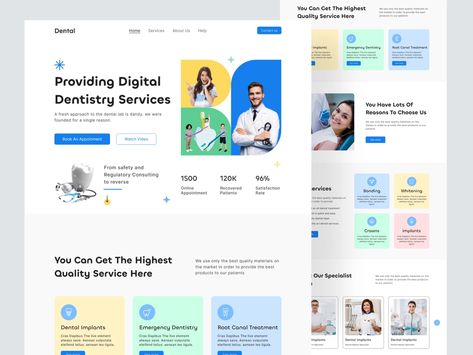 Neubrutalism Landing Page, Testimonials Web Design, Corporate Website Design, Painting Website, Login Design, Minimalist Poster Design, Landing Page Inspiration, Dental Website, Health Administration