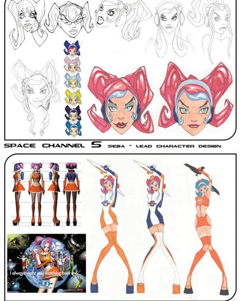 Space channel 5s Ulala designed by Yumiko Miyabe (1999) +space Micheal & miku merch Miku Merch, Panzer Dragoon, Space Channel 5, Sega Retro, Space Channel, Space Character, Types Of Art Styles, Space Games, Game Character Design