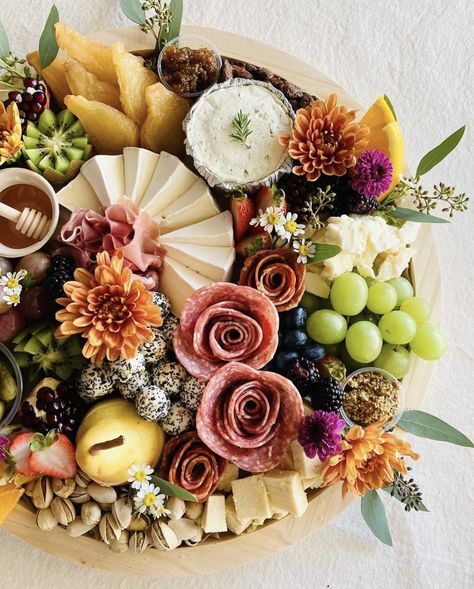 Nativity Charcuterie Board, Elegant Cheese Board, Party Trays Ideas Food Platters Catering, Upscale Charcuterie Board, Whimsical Charcuterie Board, Round Charcuterie Table, Engagement Party Charcuterie Board, Floral Charcuterie Board, Bridal Charcuterie