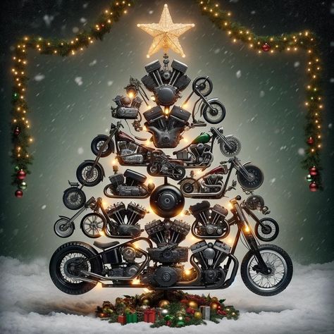 Harley Davidson Merry Christmas, Harley Davidson Christmas, Biker Christmas, Harley Davidson Wallpaper, Christmas Wallpapers, Biker Art, Animated Christmas, Dec 25, Boxing Day