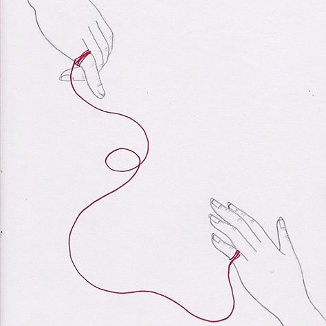 Red String Of Fate, Diy Photo Book, Love Scrapbook, Art Journal Therapy, Cartoon Sketches, Art Tools Drawing, Cartoon Girl Drawing, Red String