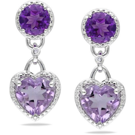 Miadora Silver Rose de France ($113) ❤ liked on Polyvore featuring jewelry, earrings, white, monarch butterfly jewelry, silver jewelry, silver rose jewelry, polish jewelry and silver jewellery Purple Heart Earrings, Diamond Heart Earrings, Silver Heart Jewelry, Heart Shaped Jewelry, Purple Jewelry, Purple Earrings, Rose Jewelry, Butterfly Jewelry, Amethyst Jewelry