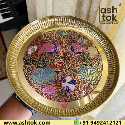 Gift Items | Pooja Thali | Brass Plate | Fruits Plate | Marriage Decoration Item | Ashtok Puja Thali Decoration, Pooja Thali Decoration Ideas, Fruits Plate, Diwali Gift Items, Copper Drinkware, Aarti Thali, Thali Decoration Ideas, Copper Tea Kettle, Pooja Thali