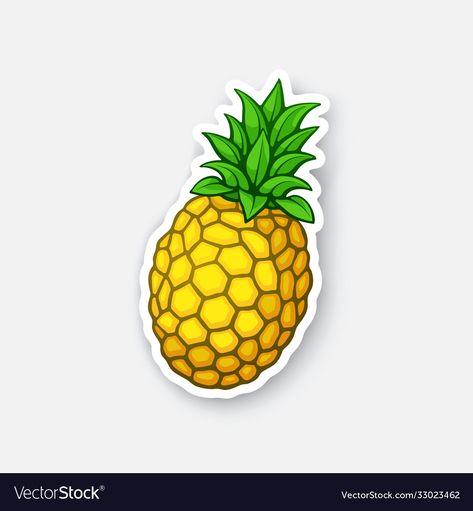 Pineapple Vector, Healthy Vegetarian Food, Comics Style, Fruit Pineapple, Food Cartoon, Fresh Pineapple, Health Dinner, Cartoon Stickers, Vegetarian Recipes Healthy