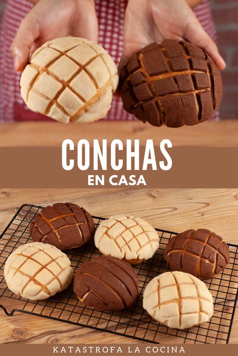 Filled Conchas, Pan Concha, Conchas Pan Dulce Design, Cute Conchas Bread, Mexican Conchas Pan Dulce, Conchas Pan, Mexican Conchas, Mexican Sweet Breads, Mexican Dessert Recipes