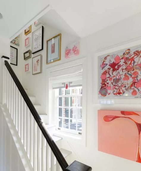 Preppy Interior, Georgian Revival Homes, Stairway Gallery Wall, Georgian Revival, Designer House, Interior Design Plan, Interior Design Gallery, 2023 Art, Different Kinds Of Art