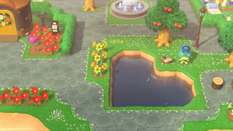 Heart Lake Acnh, Heart Lake Animal Crossing, Ac Decoration, Cosy Games, Acnh Layout, Lake Animals, Animal Crossing Funny, Animal Crossing Guide, Animal Crossing Characters