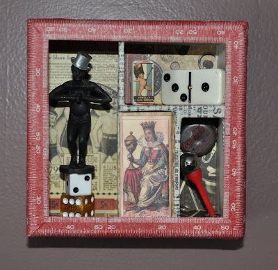 Altered Box, Etch A Sketch, Barrel Of Monkeys, Shadow Box Art, Wooden Games, Diy Jewlery, Found Object Art, Scrapbooking Cards, Collage Design