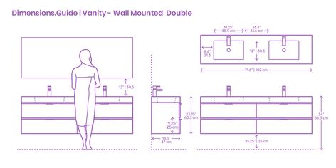 Bathroom For Two People, Double Vanity Dimensions, Vanity Dimensions Bathroom, Bathroom Vanity Height Standard, Bathroom Vanity Measurements, Bathroom Vanity Height, Bathroom Vanity Dimensions, Double Vanity Sink, Sleek Bathroom Design