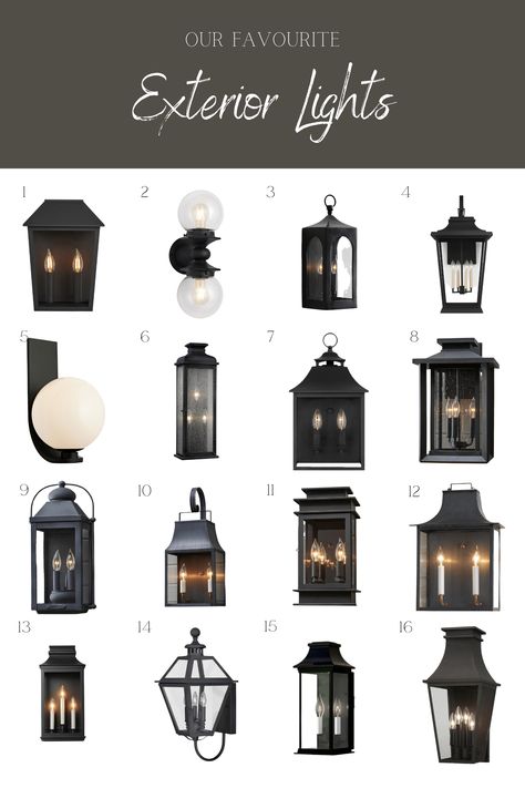 Our Favourite Traditional Exterior Lights Transitional Exterior Lighting, Cottage Exterior Lights, Studio Mcgee Exterior Lighting, Colonial Home Lighting, Traditional Exterior Lighting, Cape Cod Exterior Lighting, Outdoor Coach Lights, French Country Exterior Lighting, Exterior Light Fixtures On House