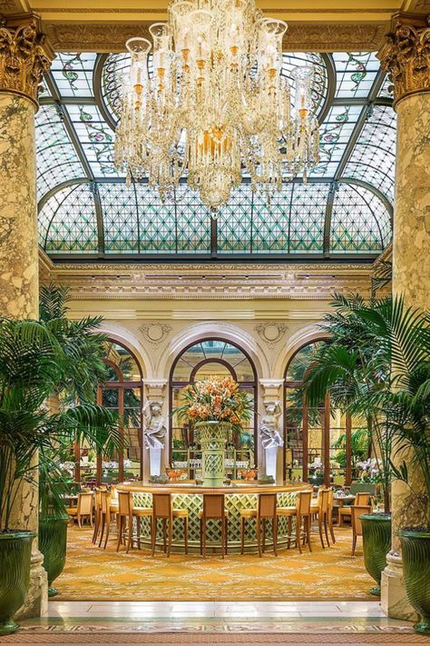 Art Deco Boutique Hotel, Art Deco Hotel Reception, 1930s Hotel Aesthetic, Art Deco Hotel Lobby, Riviera Chic, Palm Court, Grand Hotel 1932, Art Deco Hotel, Colonial Mansion